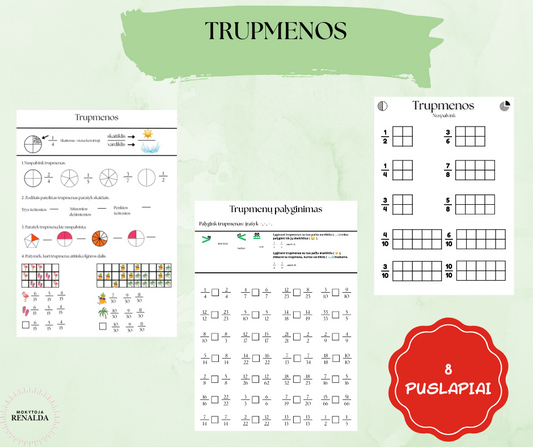 Užduočių rinkinys „Trupmenos“