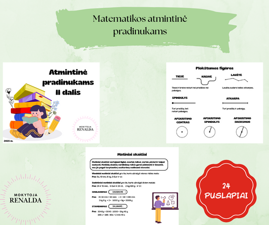 Matematikos atmintinė pradinukams