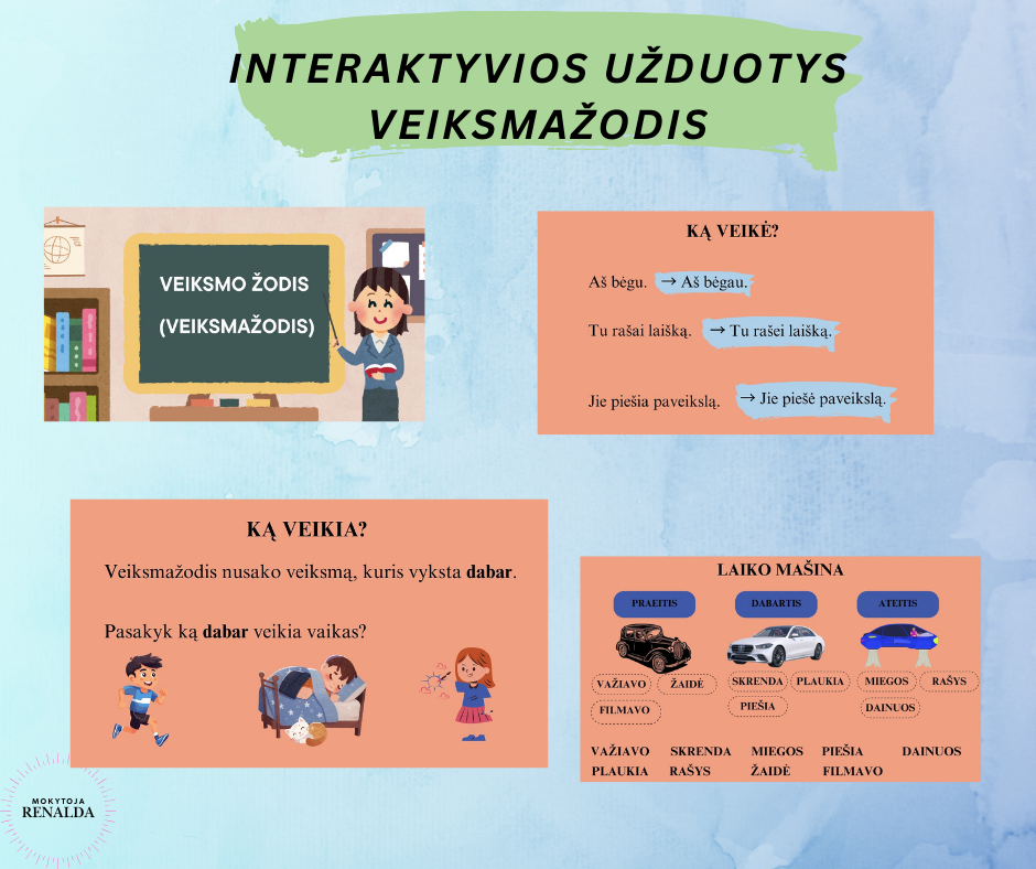 Interaktyvios užduotys veiksmažodis