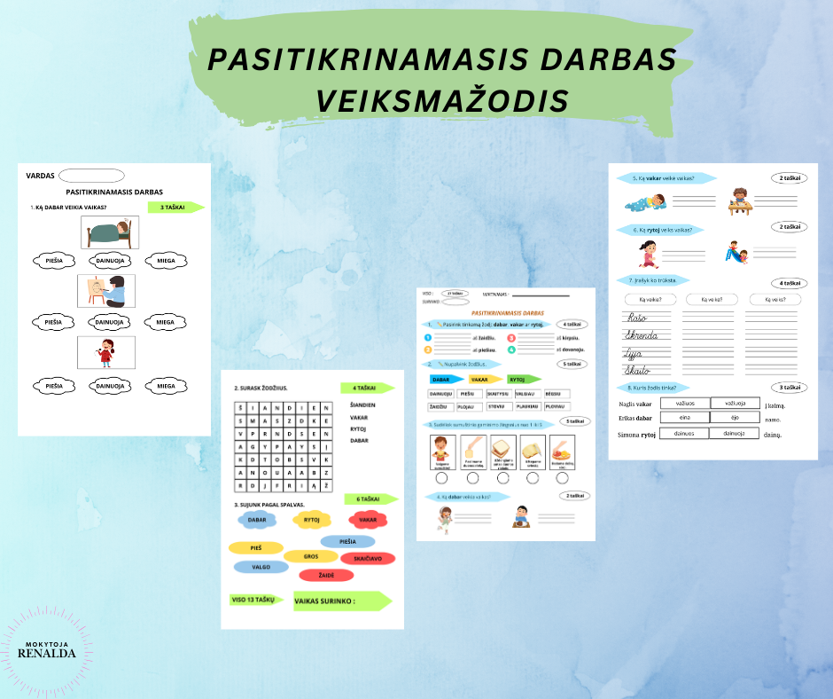 PASITIKRINAMASIS DARBAS: VEIKSMAŽODIS
