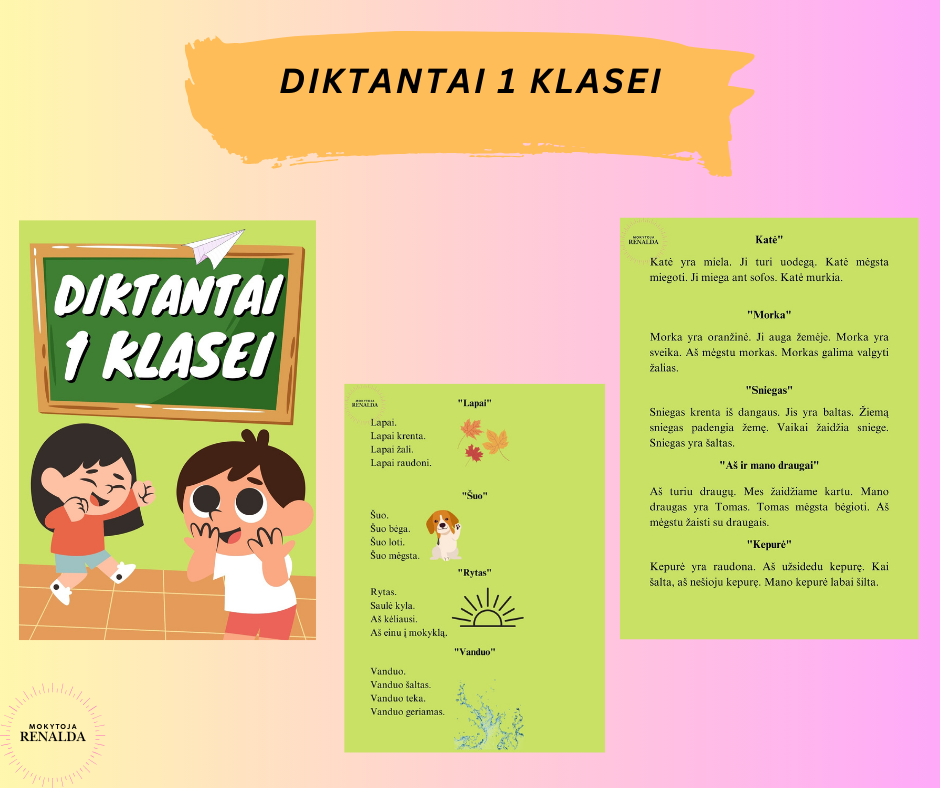 Diktantai 1 klasei