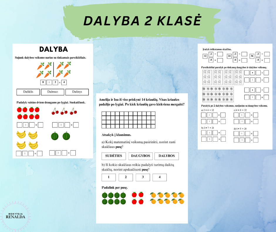 Dalyba 2 klasė
